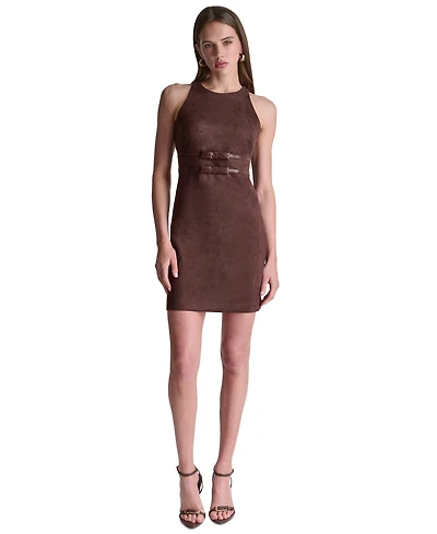 Bcbg Women's Halter Suede Dress