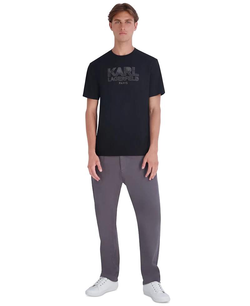 Karl Lagerfeld Paris Men's Tangled Rope Textured Graphic T-Shirt