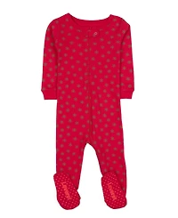 Leveret Toddler Unisex ( 2T To 5T ) Footed Cotton Holiday Pajamas