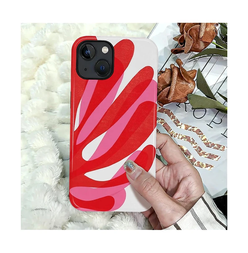 Lisen 2-Layer Durable Raised Camera Ring Phone Case for Apple iPhone 14