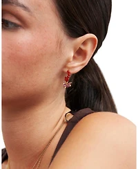 Fable England Hera Butterfly Charm Hoop Earrings in Gold