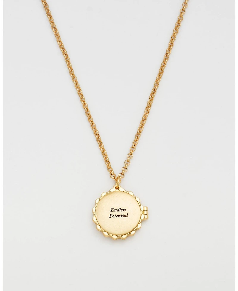 Fable England Ivy Blossom Locket Necklace in Gold