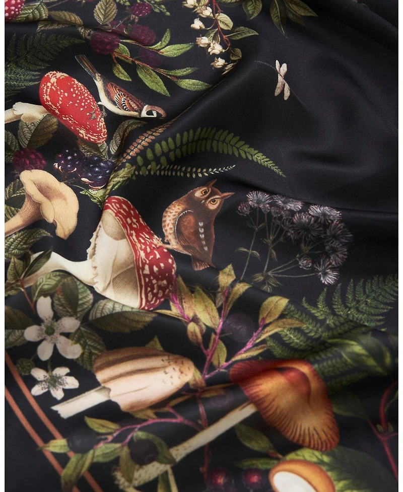 Fable England Women's Orla Mushroom Small Square Scarf