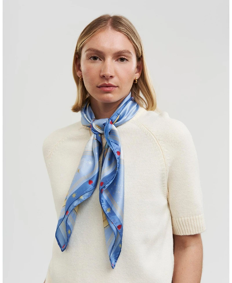 Fable England Women's Zodiac Medium Square Scarf