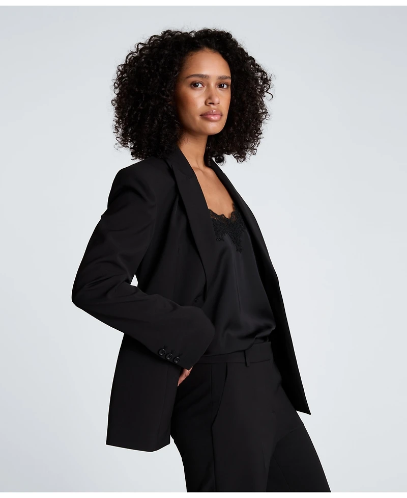 Kenneth Cole Women's Luxe Stretch Twill One-Button Blazer