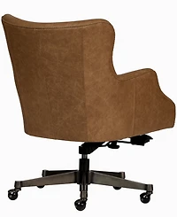 Zayden 34" Genuine Leather Swivel Office Chair