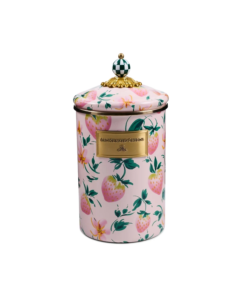 MacKenzie-Childs Strawberry 64 oz. Large Canister