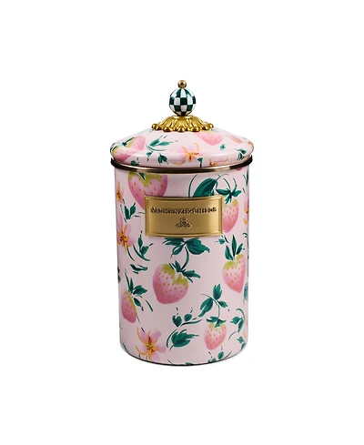 MacKenzie-Childs Strawberry 64 oz. Large Canister
