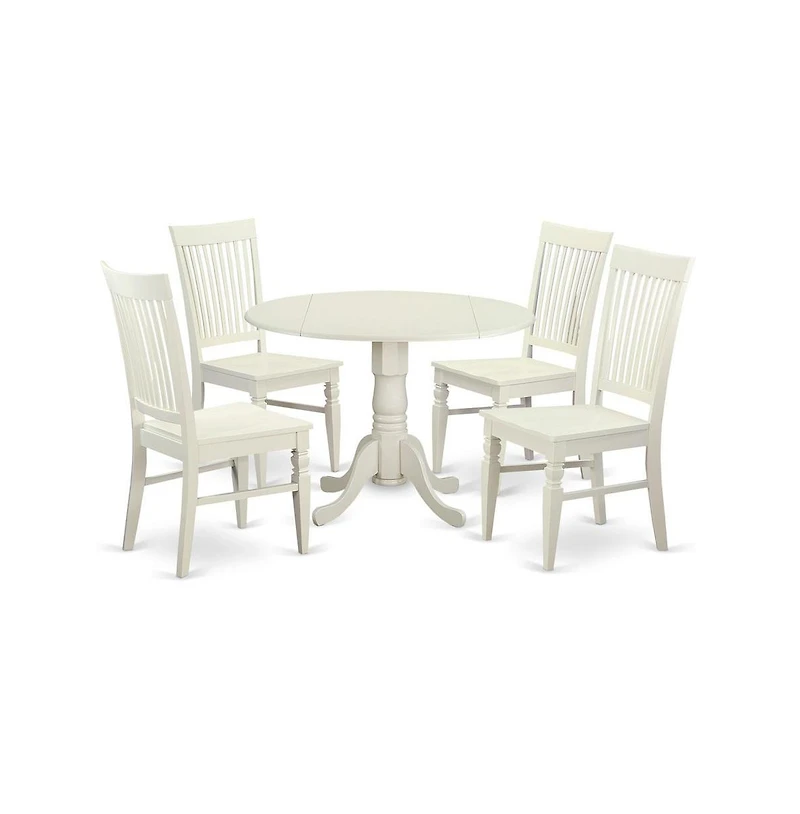 East West Furniture 5 Piece Kitchen Table set for 4-Kitchen dinette Table and 4 Dining Chairs