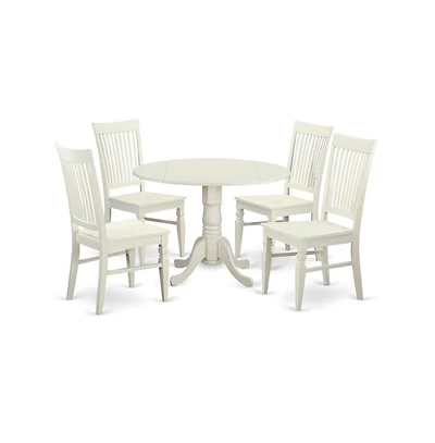 East West Furniture 5 Piece Kitchen Table set for 4-Kitchen dinette Table and 4 Dining Chairs