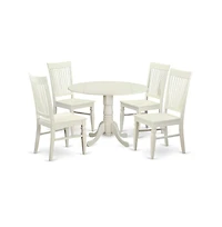 East West Furniture 5 Piece Kitchen Table set for 4-Kitchen dinette Table and 4 Dining Chairs