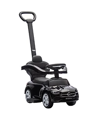 Qaba Mercedes-Benz C-Class 2-in-1 Ride-On Car with Under-Seat Storage, 55 lbs, Ages 1.5-3