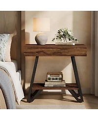 Tribesigns End Side Table, Narrow Couch Arm Side Table, Small Bedside