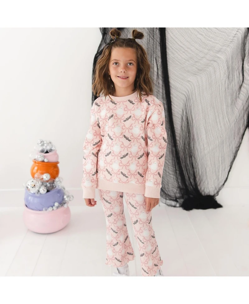 Sweet Wink Big Girls (10-12) Bat And Ghost Trellis Halloween Flare Legging
