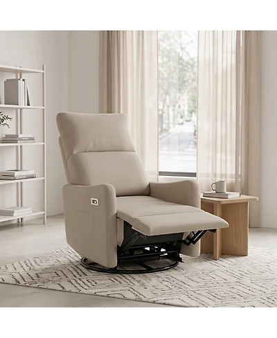 Streamdale Furniture Power Swivel Rocker Recliner Chair for Living Room and Nursery