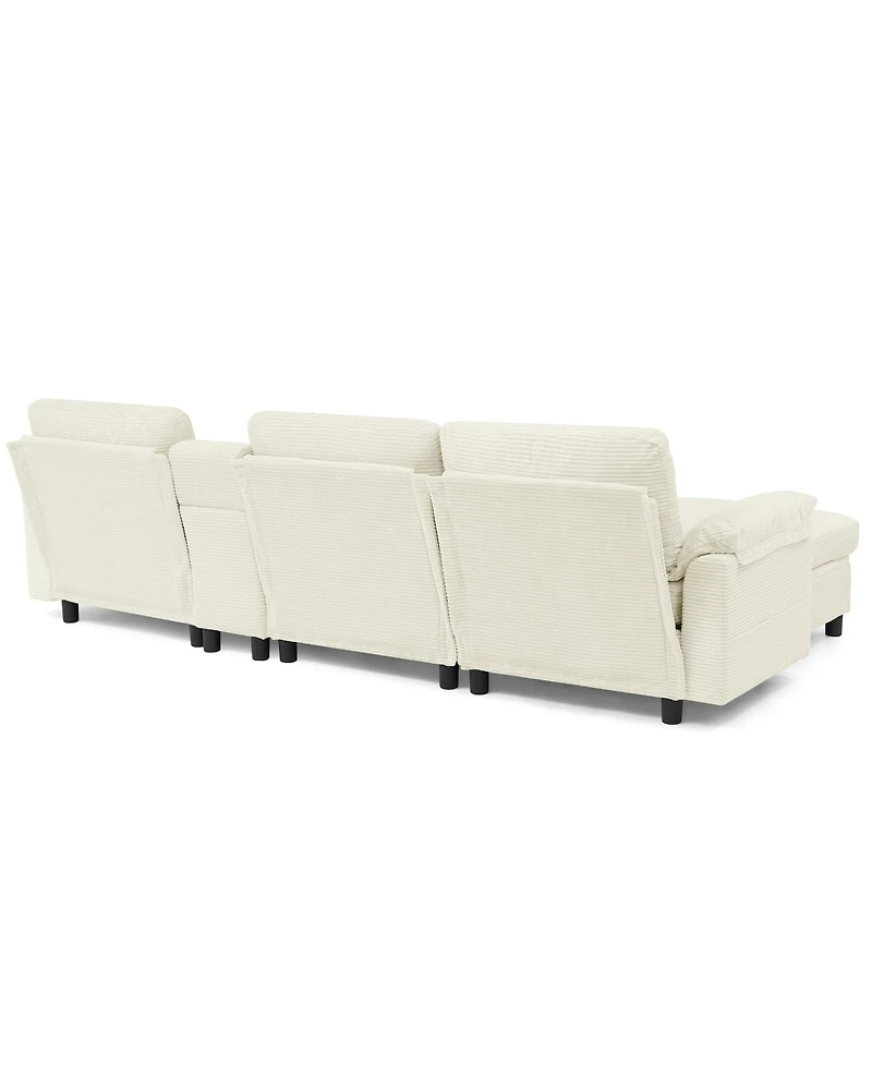 Streamdale Furniture Modern Modular L-Shaped Storage Sectional Sofa