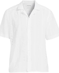 Lands' End Men's Eyelet Camp Collar Shirt