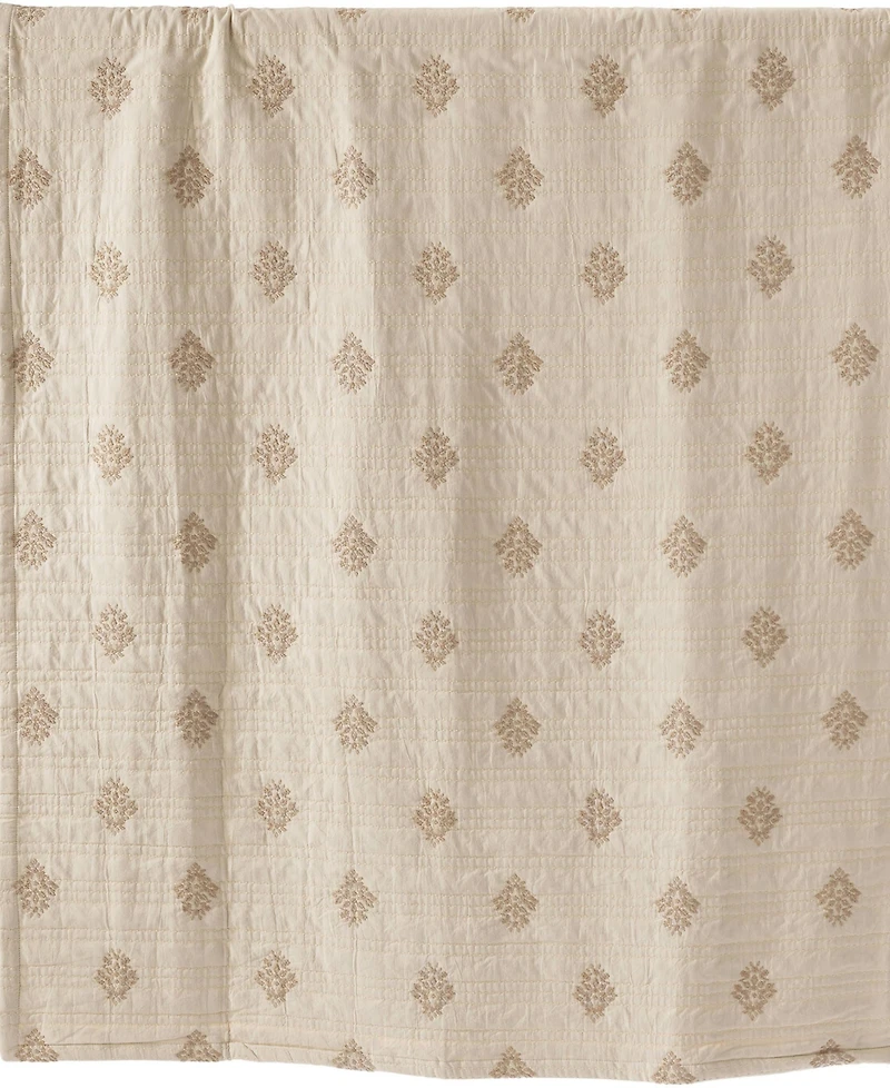 Lands' End Embroidered Matelasse Bed Coverlet