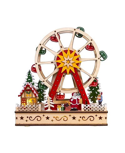 Kurt Adler Warm White Led Ferris Wheel With Santa