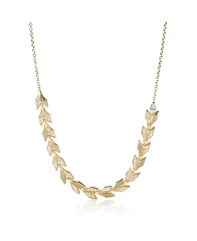 Pre-Owned Tiffany & Co Yellow Gold Diamond Victoria Vine Necklace