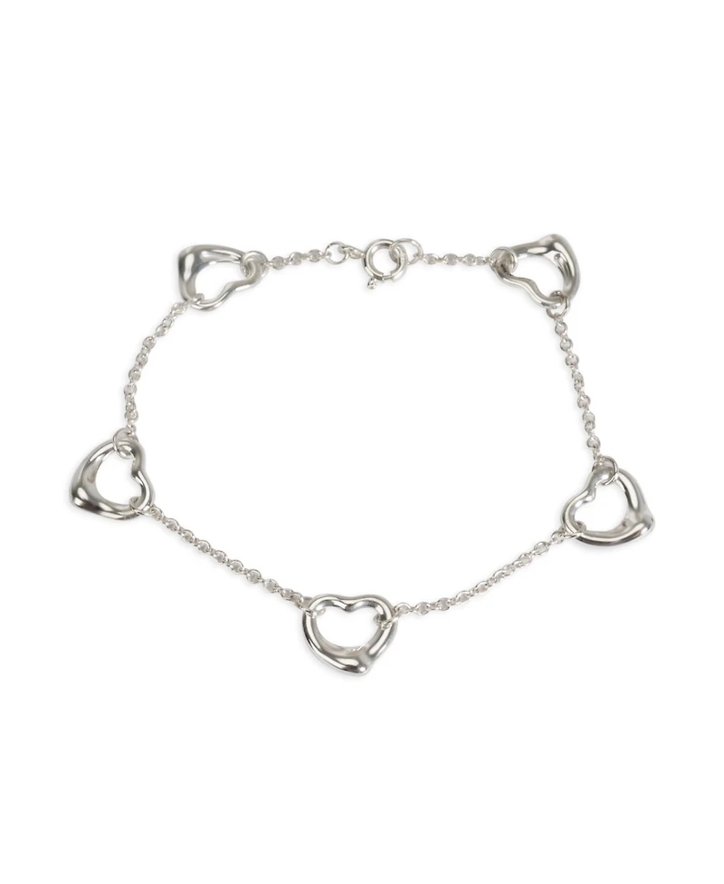 Pre-Owned Tiffany & Co Sterling Silver Elsa Peretti Open Heart Bracelet