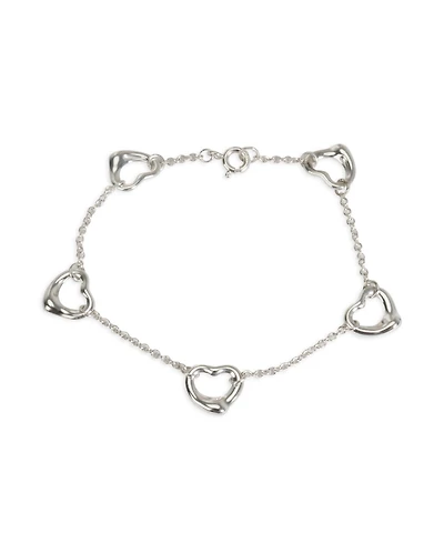 Pre-Owned Tiffany & Co Sterling Silver Elsa Peretti Open Heart Bracelet