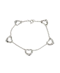 Pre-Owned Tiffany & Co Sterling Silver Elsa Peretti Open Heart Bracelet