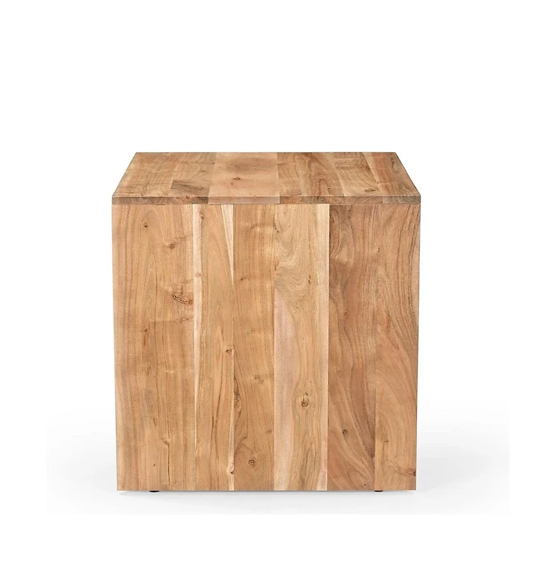 Jofran Lux Solid Wood Modern Angled End Table