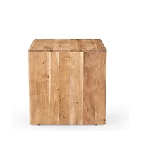 Jofran Lux Solid Wood Modern Angled End Table