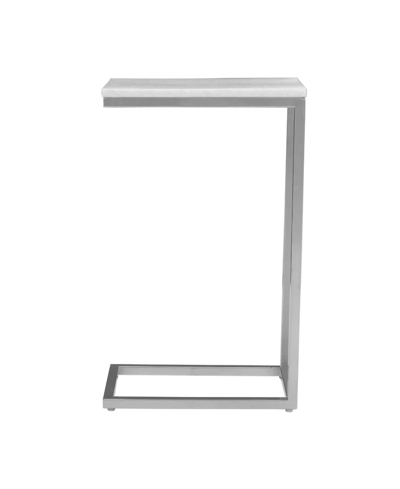 Jofran Aurora Solid Marble Modern Luxury Glam Accent C-Table (Set of 2)
