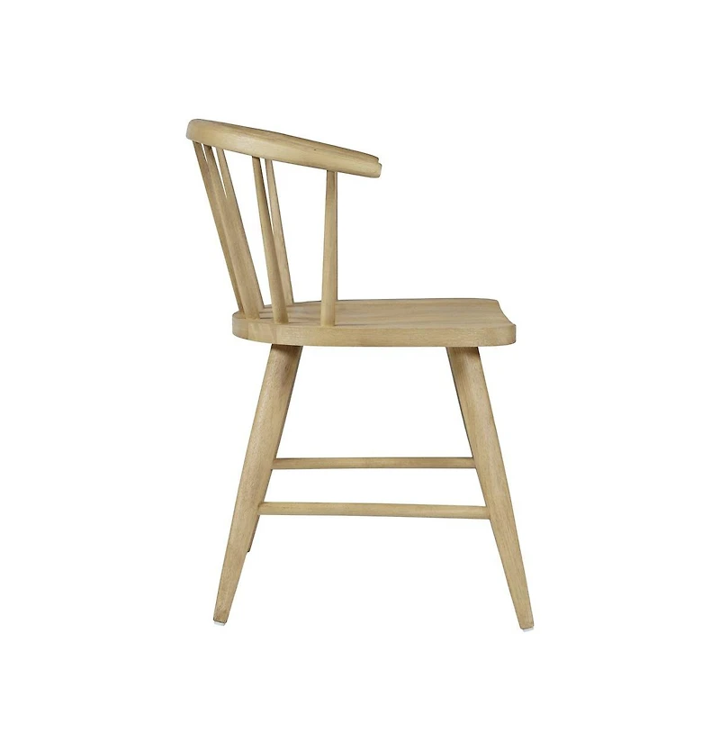 Jofran Fitz Traditional Solid Wood Curved Back Spindle Dining Chair (Set of 2
