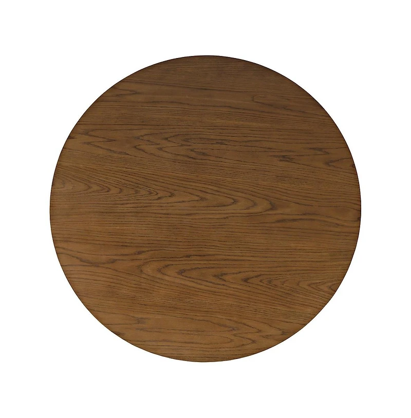 Jofran 40" Round Mid-Century Modern Fluted Pedestal Base Coffee Table