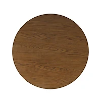 Jofran 40" Round Mid-Century Modern Fluted Pedestal Base Coffee Table