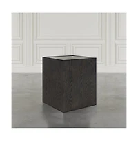 Jofran Laurel Creek Modern Contemporary Square Block Pedestal End Table