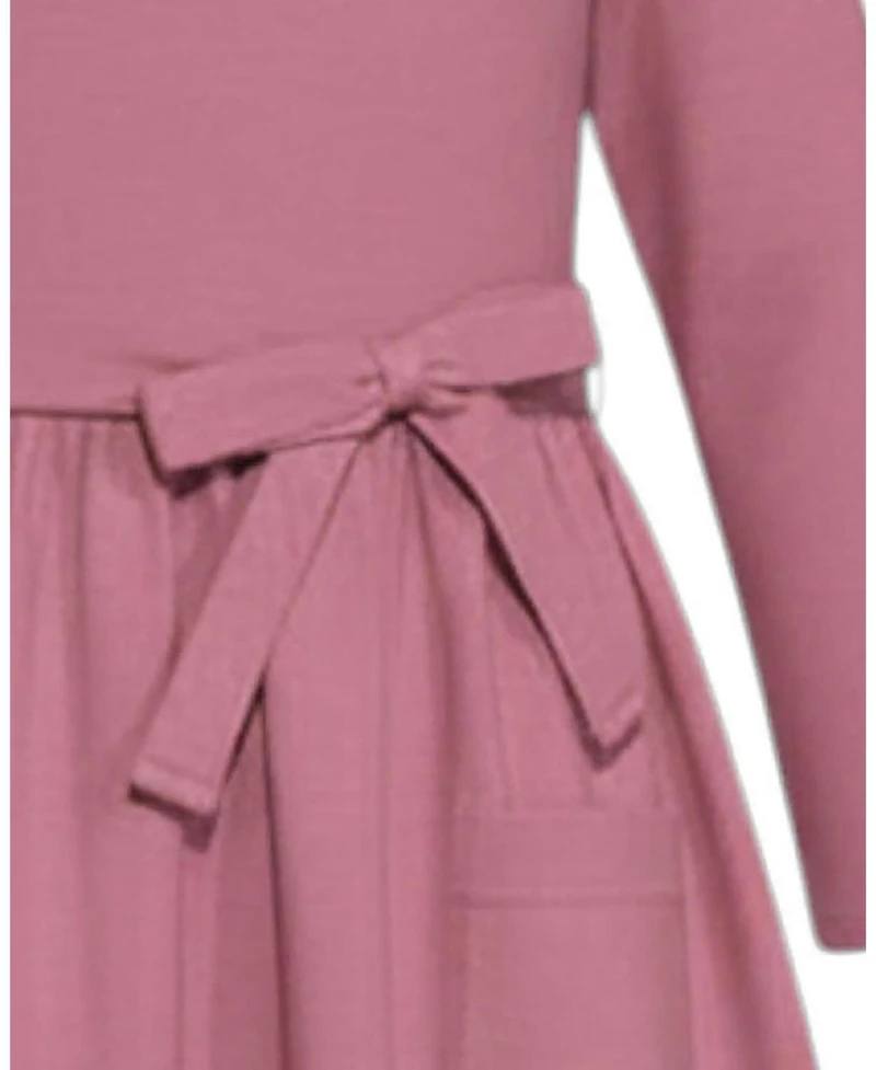 Hope & Henry Toddler Girls' (2T-5T) Organic Ruffle Neck Knit Skater Dress