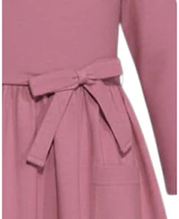 Hope & Henry Toddler Girls' (2T-5T) Organic Ruffle Neck Knit Skater Dress