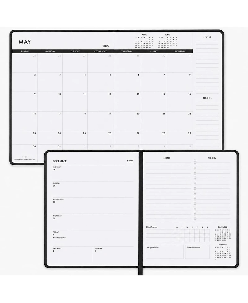 Danrong Academic Planner 18 Month Weekly Monthly Layflat Hardcover Organizer For Students Teachers