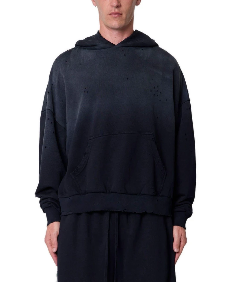mnml Men's Mojave Oversized Distressed Hoodie