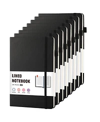 Danrong 4 Pack A5 Leather Journals With Pen Loop Bookmark Inner Pocket Ruled Blank Pages