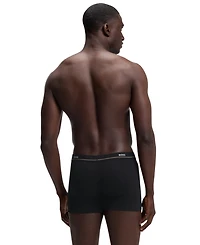Boss by Hugo Men's Essential Cotton-Blend Logo Boxer Briefs, 5-Pack