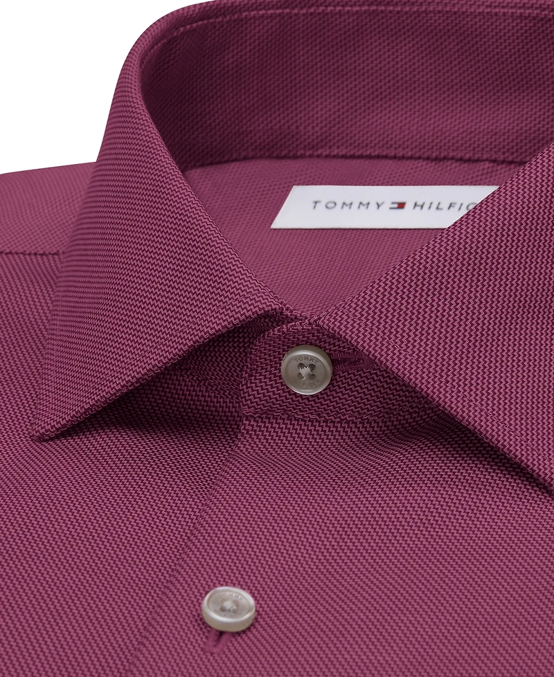 Tommy Hilfiger Men's Flex Stretch Classic-Fit Spread-Collar Dress Shirt
