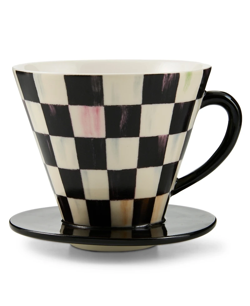 MacKenzie-Childs Courtly Check Coffee Pour Over