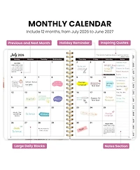 Danrong Academic Planner Monthly Weekly Year Hardcover Organizer For School Office Home