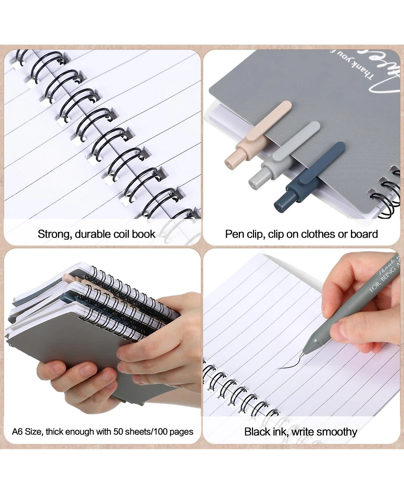 Danrong Bulk Employee Appreciation Gift Set Notebook and Pen 50 Sets