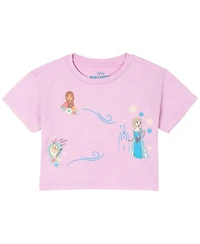 Frozen Girls' 4-16 Graphic Mineral Wash Jersey Tee and Skort, 2-Piece Set