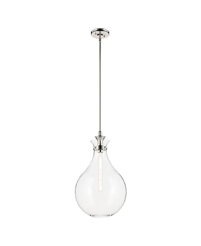 Kichler Laria Inch 1 Light Pendant Clear Glass in Polished Nickel