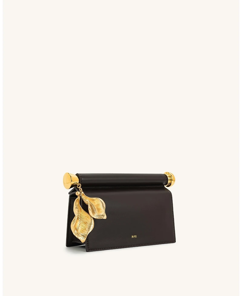 Jw Pei Holly Metal Pendant Embellished Plain Weave Mini Clutch Handbag