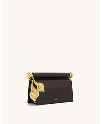 Jw Pei Holly Metal Pendant Embellished Plain Weave Mini Clutch Handbag