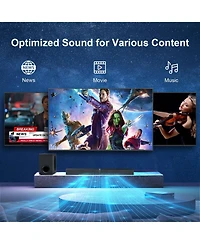 Cowin 120W Bluetooth 5.0 Detachable 2-in-1 Tv Soundbar with Subwoofer