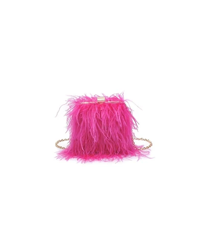 Moda Luxe Feathered Flair Evening Bag